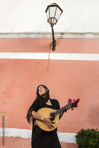 beautiful woman fado performer musician