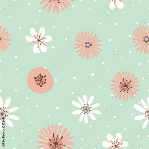 Seamless floral pattern. Flowers texture. 