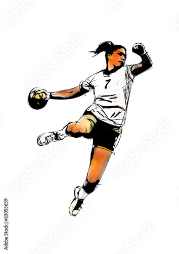 woman handball player