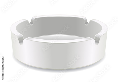 Isolated ashtray on white background.