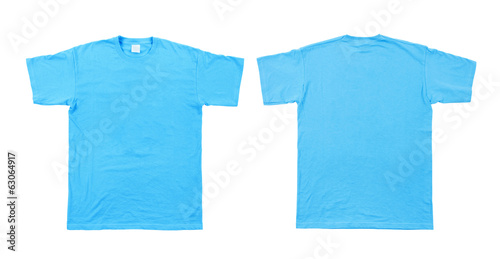 Men's blue T-shirt. Isolated on a white background.