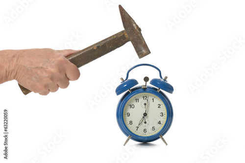 hammer and alarm clock