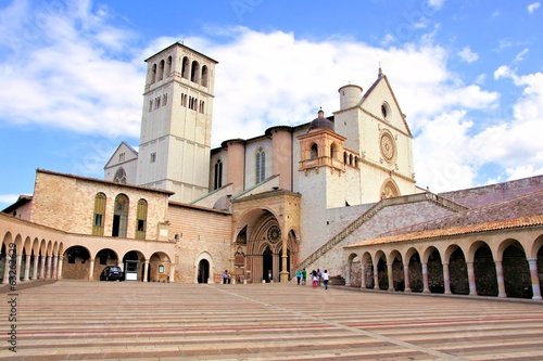 View of the famous Basilica of St Francis, Assisi, Italy