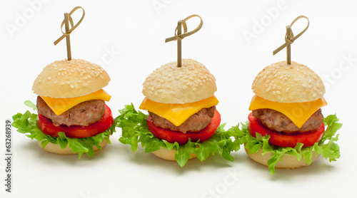 Miniburger als Fingerfood