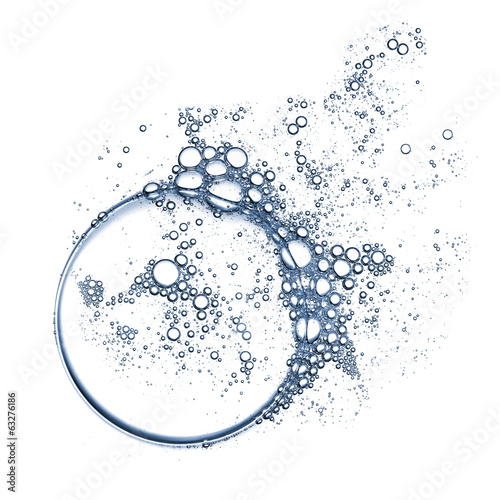 Soap foam bubbles isolated