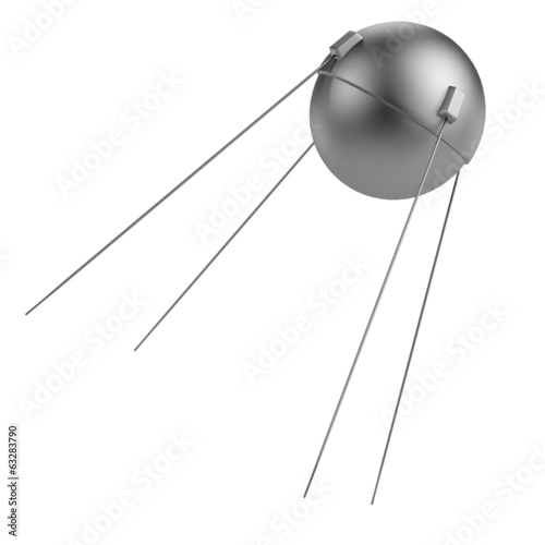 realistic 3d render of sputnik