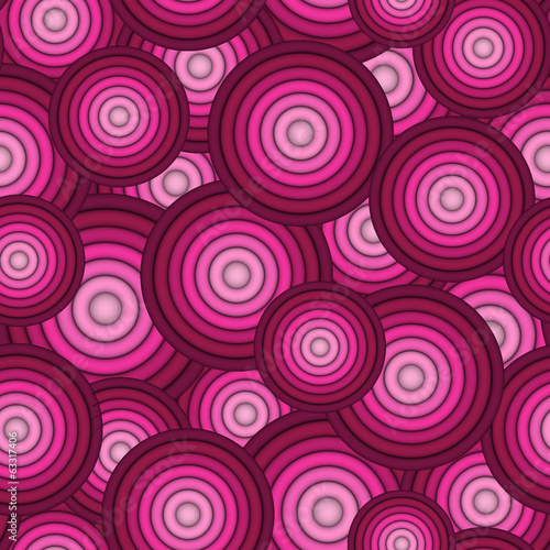 seamless concentric circle pattern in pink