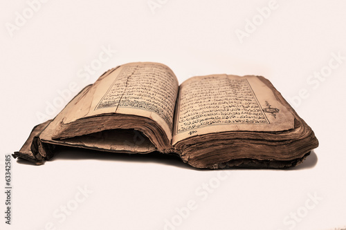 Old Quran Book OnThe White Background