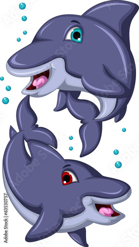 cute Cartoon Dolphins