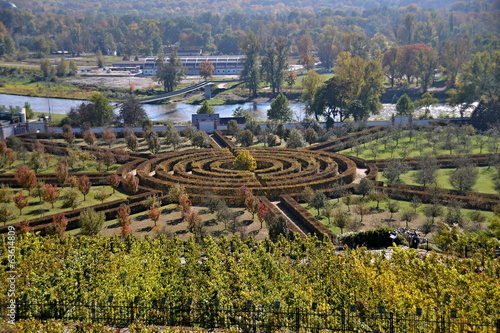 Labyrinth in a castle park in Troja (Prague)