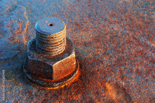 rusty screw head