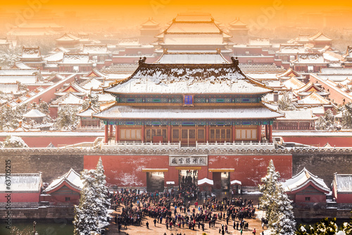 The Forbidden City in winter,Beijing,China