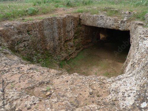 prehistorical grave at angelu ruju, alghero, sardinia