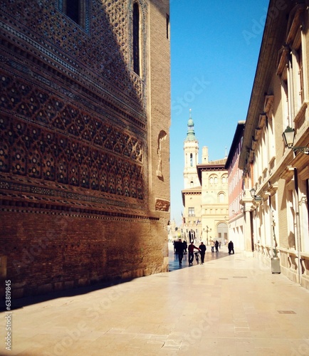 arabian style elevation in Zaragoza, Spain