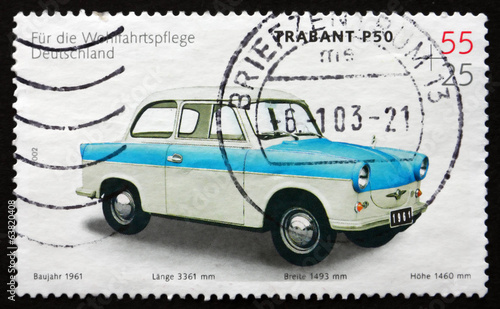 Postage stamp Germany 2002 Trabant P50, 1961, Automobile