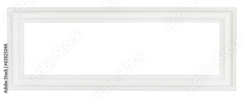 wide white panoramic wooden picture frame