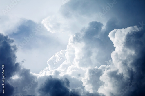 Dramatic sky with stormy clouds