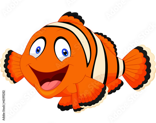 Cute clown fish cartoon