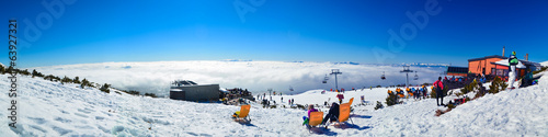 view mountains above the clouds