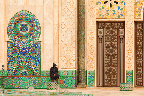 Casablanca, Morocco: Ornate exterior brass door of Hassan II Mos