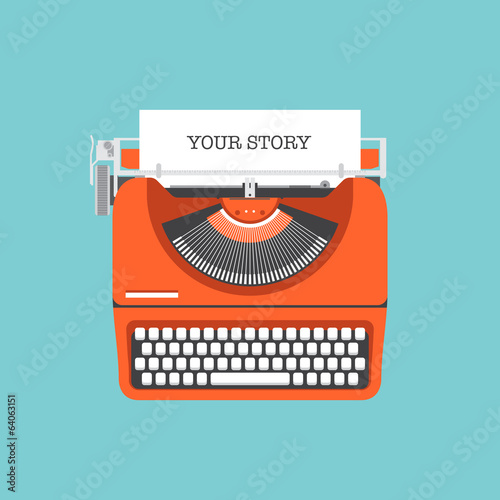 Share your story flat illustration