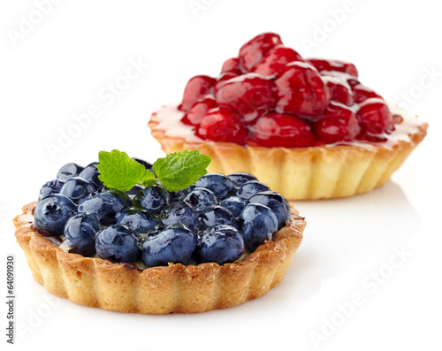 Blueberry and raspberry tarts