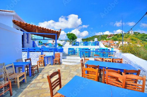 Beatiful little tavern on top of Skopelos town, Greece