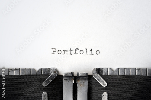 "Portfolio" written on an old typewriter