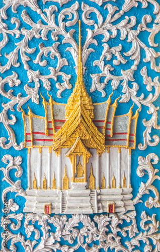 door art at temple in Thailand