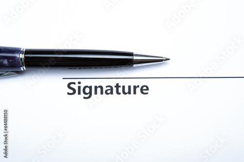 pen and signature