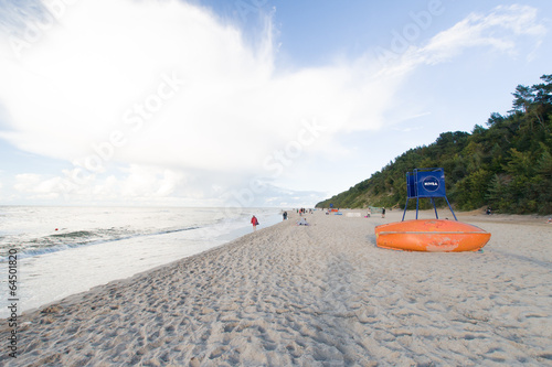 Nadmorska plaża, Jastrzębia góra, Morze Bałtyckie, Polska