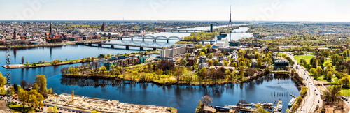 Panorama of Riga city. Latvia