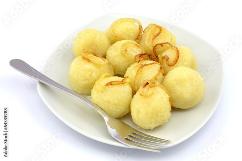 potato dumplings with onion