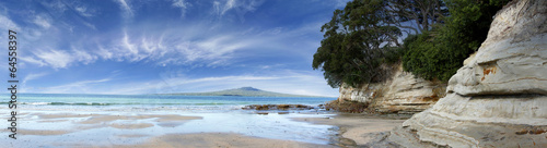 View of Rangitoto Island taken from North shore, New Zealand