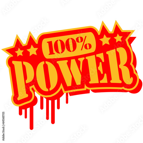100 % Power Stempel Logo