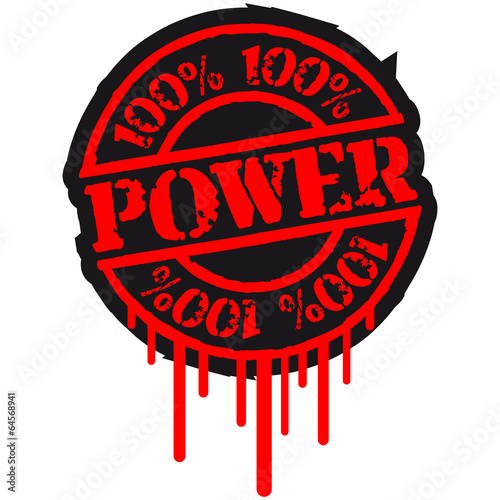 100 % Power Stempel Graffiti