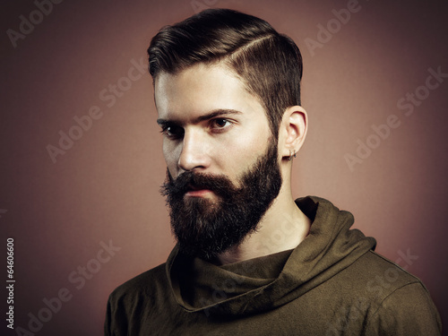 Portrait of handsome man with beard