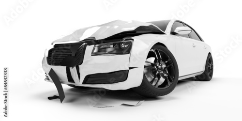 3d rendered illustration of a crash car