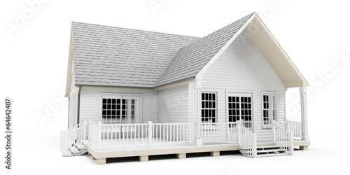 3d rendered illustration of an american house