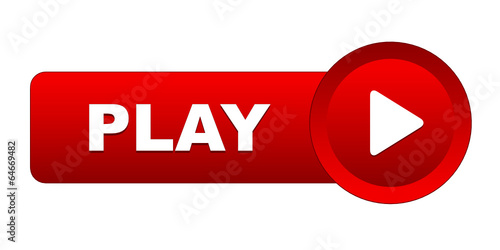 "PLAY" Web Button (video watch live view launch symbol icon key)
