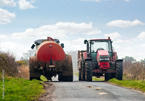 Tractors blocking Road