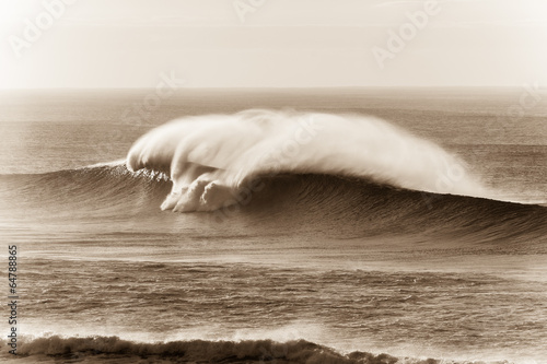 Wave Sepia Contrasts Crashing Water