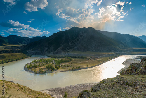 beautiful scenic landscape of the Altai Mountains