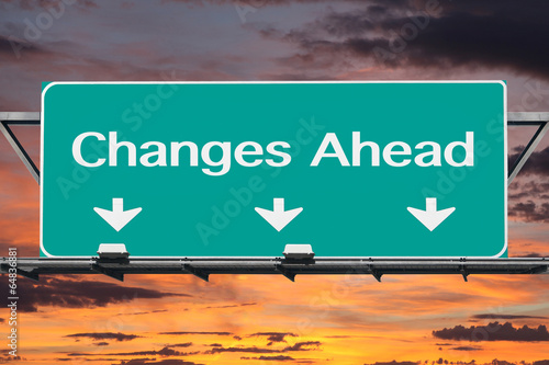 Changes Ahead Freeway Road Sign