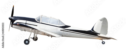 old classic plane isolated white