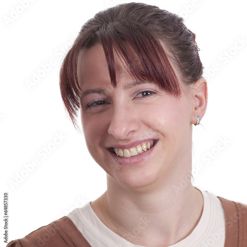 Portrait of a cheerful young woman