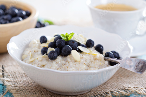 Barley porridge in a bowl