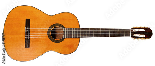 full view of spanish acoustic guitar