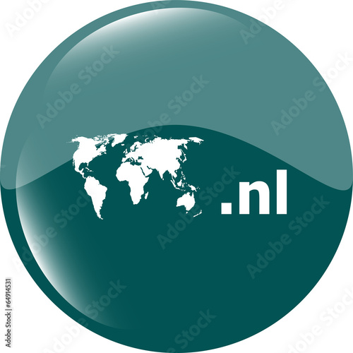 Domain NL sign icon. Top-level internet domain symbol