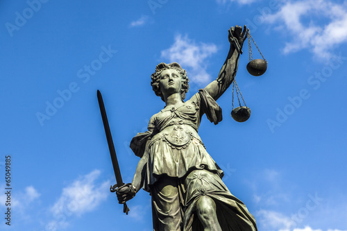 Justitia, a monument in Frankfurt, Germany